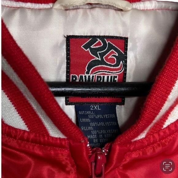 Y2K Raw Blue New York Bomber Jacket - Picture 9 of 9